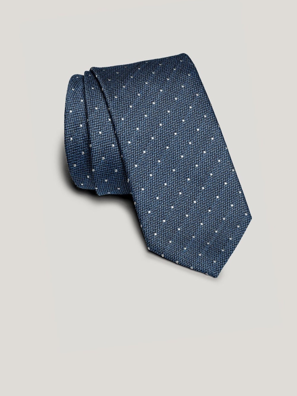 Billy Reid 100% Silk Navy Blue Woven Necktie Made in USA